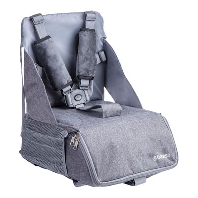 Mochila Silla de Comer Portatil Camping Gris Bebesit