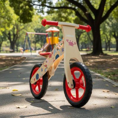 Imagen 2 del producto Bicicleta De Equilibrio Aprendizaje Madera Océano Rojo Bebesit