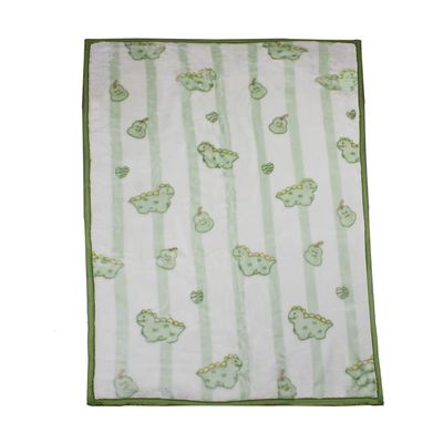 Imagen 2 del producto Frazada Ultra Soft Dino 80x110cm Verde Bebesit