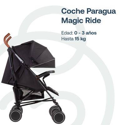 Imagen 2 del producto Coche Paragua Magic Ride Fiesta Negro Bebesit