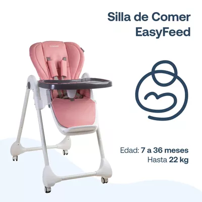 Imagen 2 del producto Silla de Comer EasyFeed Rosado Bebesit