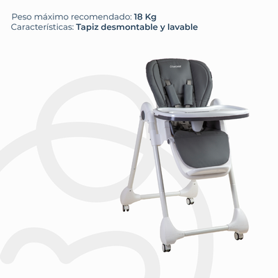 Imagen 2 del producto Silla de Comer EasyFeed Gris Bebesit