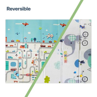 Imagen 2 del producto Alfombra Antigolpes Plegable 180X120 Ciudad Elefante Bebesit