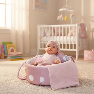 Imagen 2 del producto Muñeca Bebe Clara con cuna y accesorios