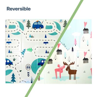 Imagen 2 del producto Alfombra Antigolpes Plegable 180X200 Auto y Montaña Bebesit