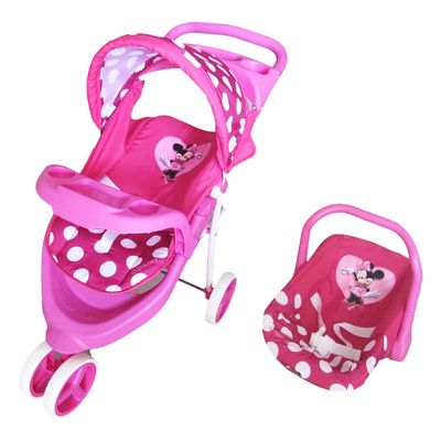 Coche de Juguete para Muñeca Jogger con Silla Minnie Disney