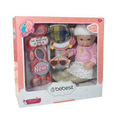 Muñeca Bebe Celeste 42cm con accesorios