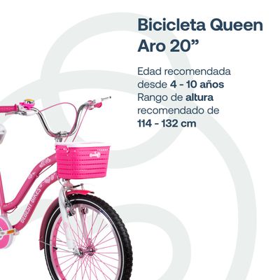 Imagen 2 del producto Bicicleta Infantil Queen Aro 20 Rosada Bebesit