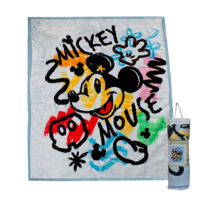 Imagen 1 del producto Frazada Ultra Soft Mickey Mouse 80x110cm Celeste Disney