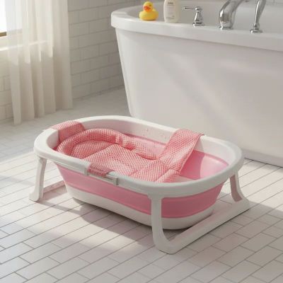 Imagen 2 del producto Bañera Jelly con Hamaca Rosa Bebesit