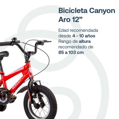 Imagen 2 del producto Bicicleta Infantil Canyon Aro 12 Roja Bebesit