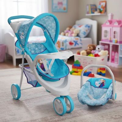 Imagen 2 del producto Coche de Juguete para Muñeca Jogger + Silla Frozen Disney