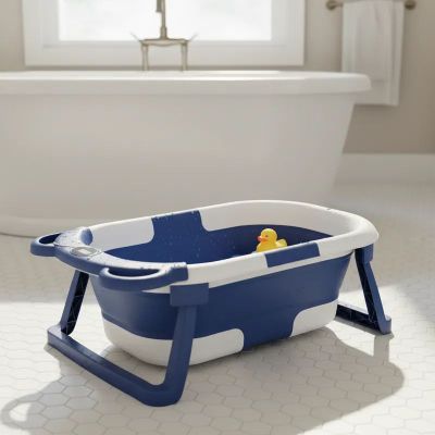 Imagen 2 del producto Bañera Plegable Smart Bear Viajes Bebe Azul con Termómetro