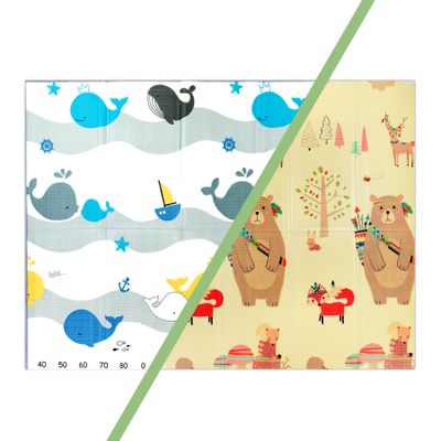 Alfombra Antigolpes Plegable 180X120 Oso y Oceano Bebesit