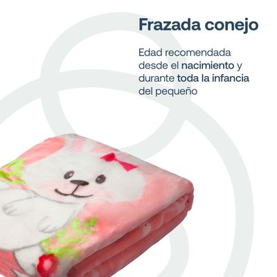 Imagen 2 del producto Frazada Conejo Rosada Bebesit