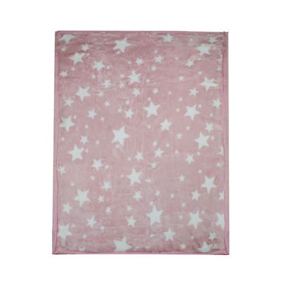 Imagen 2 del producto Frazada Ultra Soft Estrella 110x140cm Rosado Bebesit