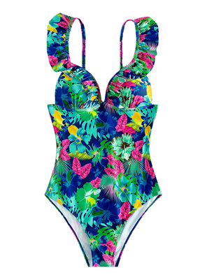 Traje de baño floral Colores