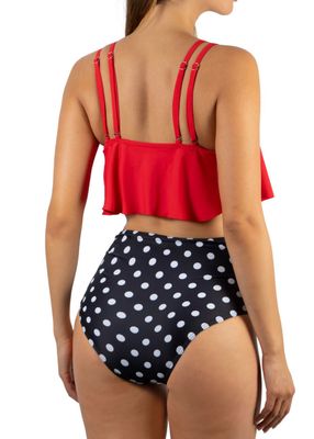 Imagen 2 del producto Bikini tiro alto mujer top en punta Val Retro