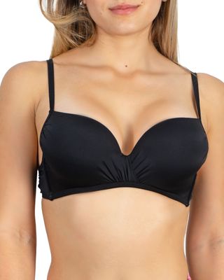 Top traje de baño copa negro