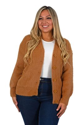 Imagen 2 del producto Cardigán Mujer botones peludo colores