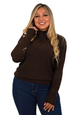 Imagen 2 del producto Sweater mujer texturado colores Lineas rombos extra linda HIPSY