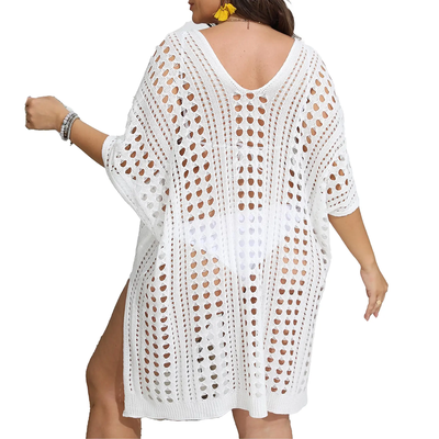Imagen 2 del producto Capa playa tejida anse Plus size Blanco