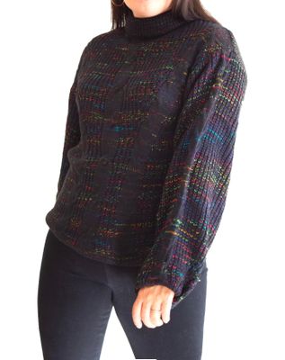 Chaleco mujer lana reciclada jaspeado manga englobada colores