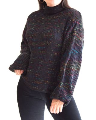 Imagen 2 del producto Chaleco mujer lana reciclada jaspeado manga englobada colores