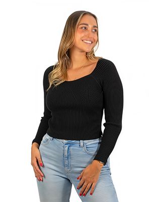 Sweater invierno colores crop mujer