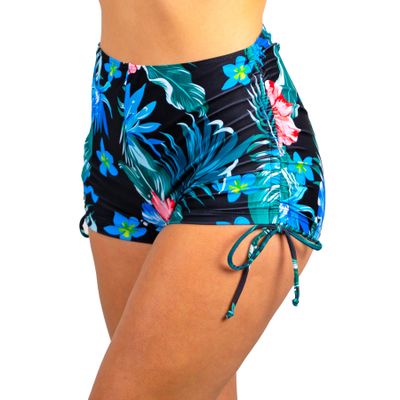 Imagen 2 del producto Short traje de baño high waist straps Azul floral