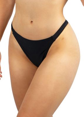 Parte de abajo bikini tanga colaless negro