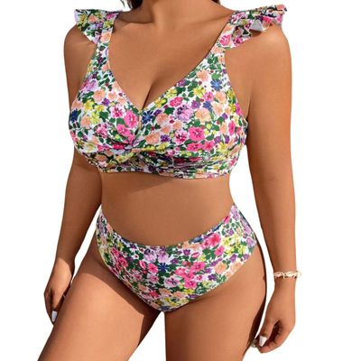 Imagen 1 del producto Bikini tiro alto floral pinki