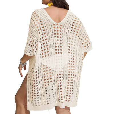 Imagen 2 del producto Capa playa tejida anse Plus size Crudo