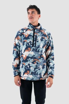 Polar Hombre Half Zip Patch Geo Azul