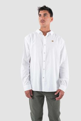 Camisa Manga Larga Algodón - Crema