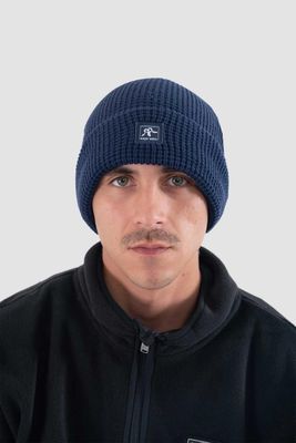 Gorro Beanie Waffle Logo Navy