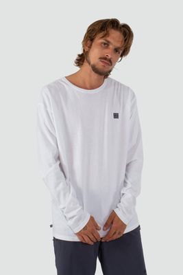 Polera Hombre Manga Larga Daily Blanca