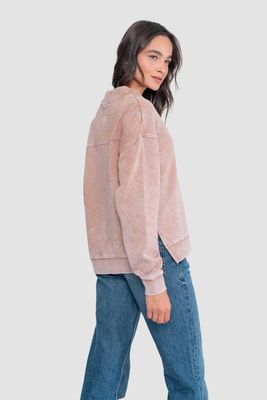 Imagen 2 del producto Polerón Mock Neck Mujer - Terracota