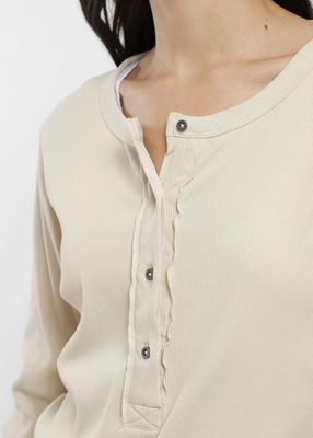 Imagen 2 del producto Polera Manga Larga Half Snap Rib Mujer