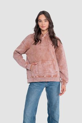 Polerón Hoodie Mujer Solid - Terracota