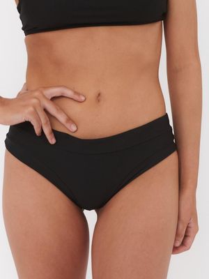 Bottom de Bikini Daikiri Mujer Calzón Sin Costuras Negro Filtro UV50+