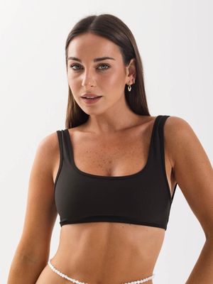 Top de Bikini Daikiri Mujer Deportivo Ajustable Negro Filtro UV50+