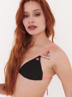 Imagen 2 del producto Top de Bikini Daikiri Mujer Triángulo Básico Negro Filtro UV50+