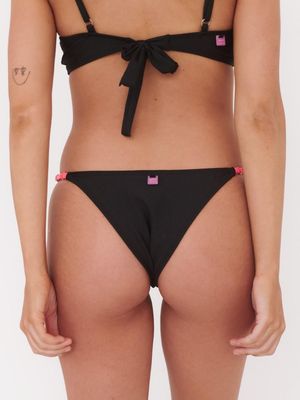 Imagen 2 del producto Bottom de Bikini Daikiri Mujer Calzón Regulable Cadera Negro Filtro UV50+
