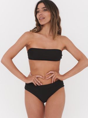 Imagen 2 del producto Bikini Daikiri Mujer Strapless Calzón Sin Costuras Negro Filtro UV50+