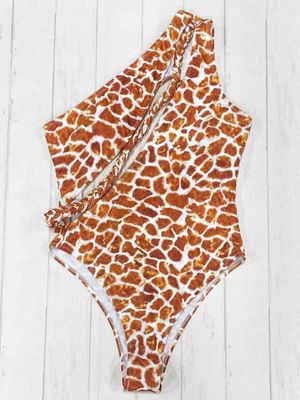 Imagen 2 del producto Entero One Shoulder Animal Print