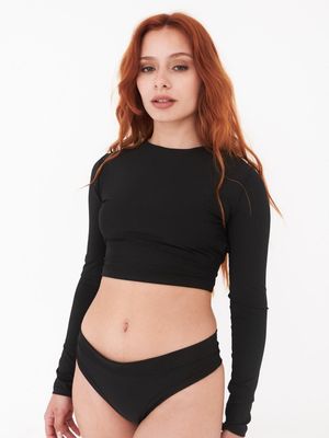 Imagen 2 del producto Bikini Surf Daikiri Mujer Manga Larga Espalda Abierta Negro Filtro UV50+