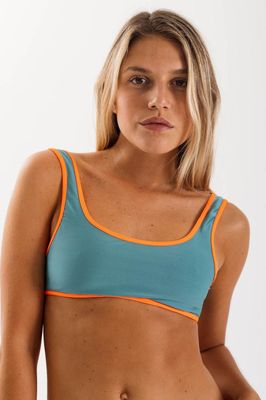 Top de Bikini Daikiri Mujer Deportivo Ajustable Verde Oscuro Filtro UV50+