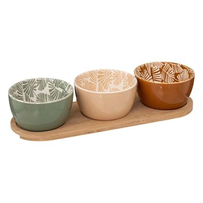 Set Tabla + 3 Posillos Aperitivo Colores Secret De Gourmet