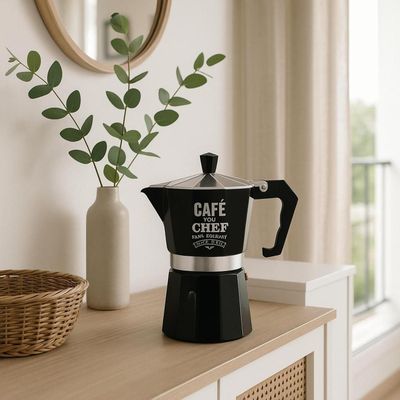 Imagen 2 del producto Cafetera Italiana de Aluminio para 6 Tazas Negro 5Five